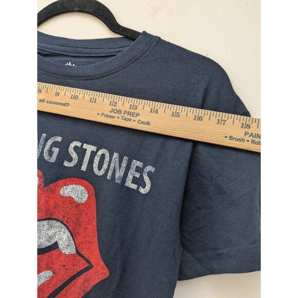 The Rolling Stones T-Shirt Graphic 1975 US Tour Short Sleeve Blue Size XS - Picture 2 of 8